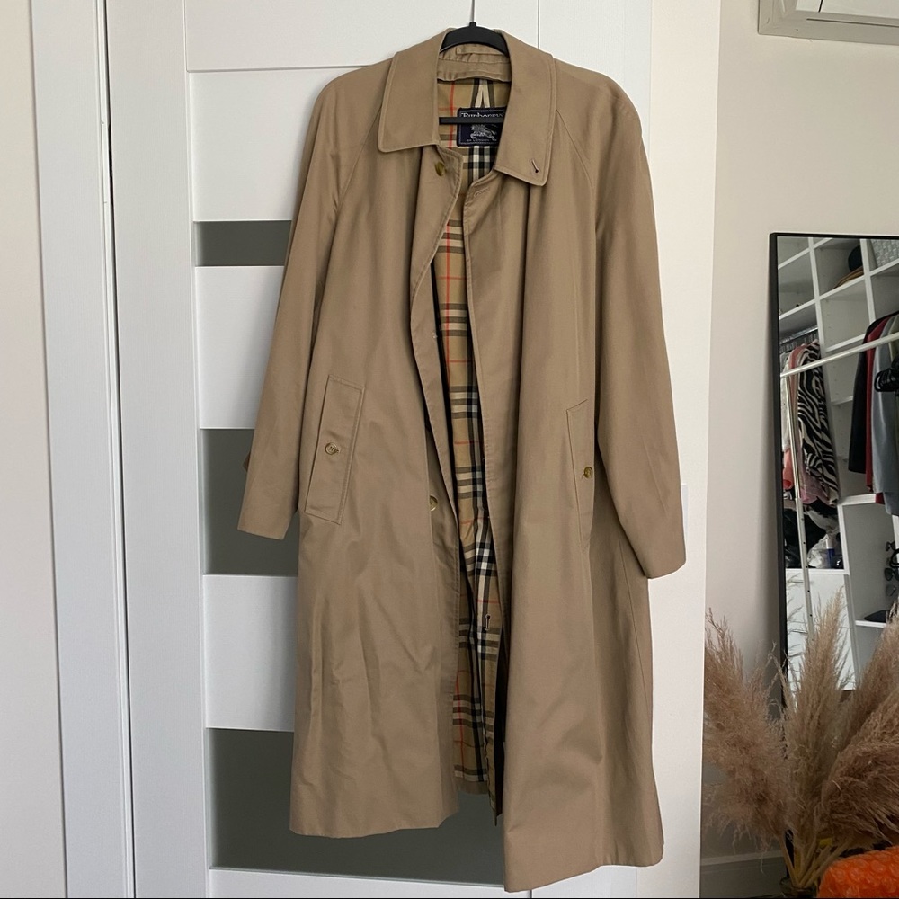 Burberry Vintage Coat With Wool Detachable Lining Unisex (XL)
